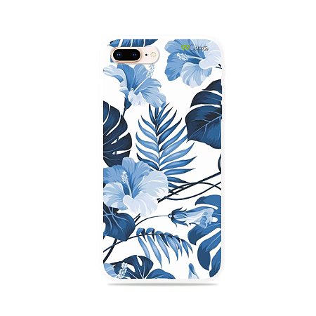 Capa para iPhone 7 Plus - Flowers in Blue