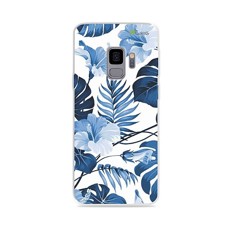 Capa para Galaxy S9 - Flowers in Blue