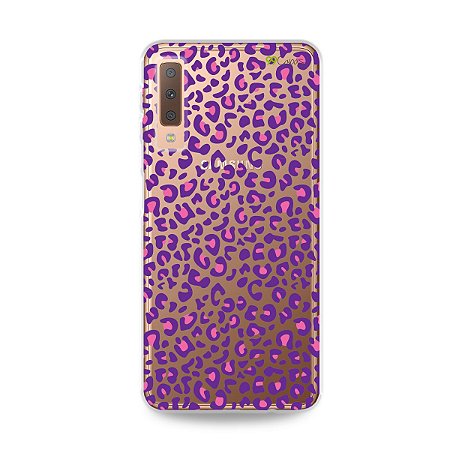 Capa para Galaxy A7 2018 - Animal Print Purple