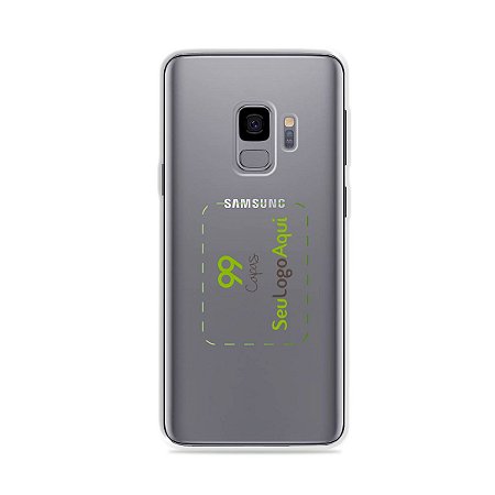 Capa Anti-shock transparente para Galaxy S com sua logo no meio