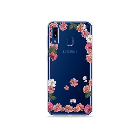 Capa para Galaxy A20 - Pink Roses