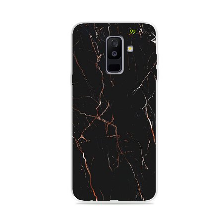 Capa para Galaxy A6 Plus - Marble Black