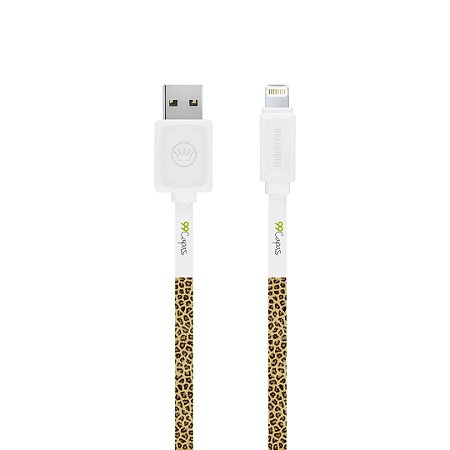 Cabo Lightning Branco Personalizado - Animal Print