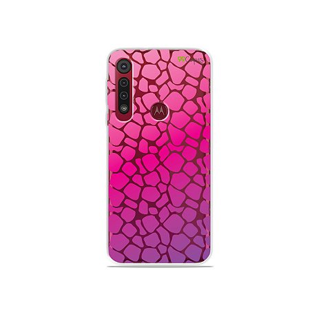 Capa para Moto G8 Plus - Animal Print Pink