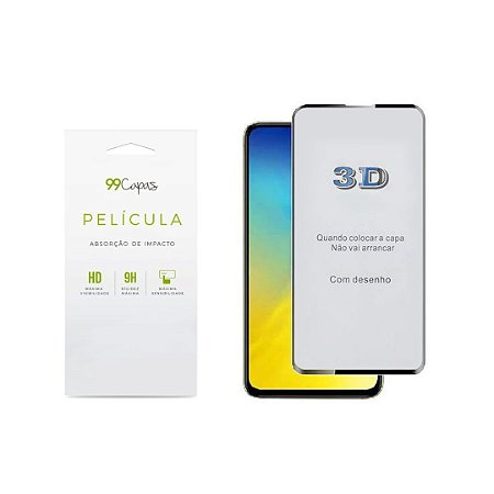 Película de Vidro 3D (borda preta) para Galaxy S10e - 99Capas