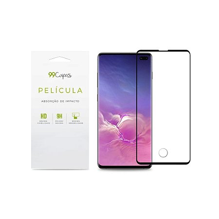 Película de Vidro 3D (borda preta) para Galaxy S10 Plus - 99Capas - 99capas  - Capinhas e cases personalizadas para celular