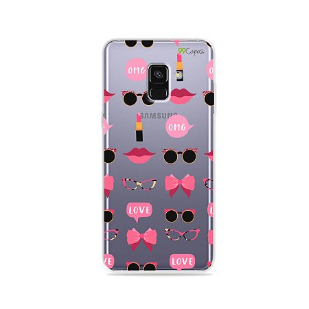 Capa (transparente) para Galaxy A8 Plus - Girls