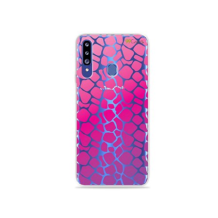 Capa para Galaxy A20s - Animal Print Pink
