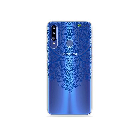 Capa para Galaxy A20s - Mandala Azul