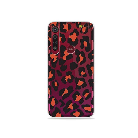 Capa para Moto G8 Play - Animal Print Red