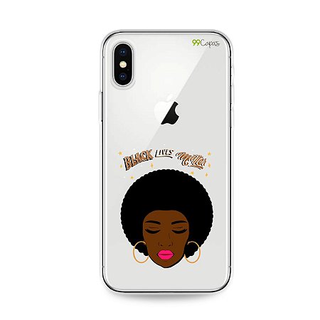 Capinha (transparente) para iPhone X/XS - Black Lives