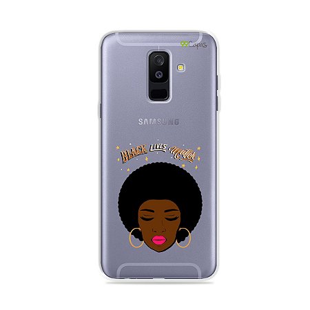Capinha (transparente) para Galaxy A6 Plus - Black Lives
