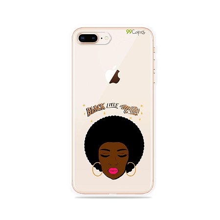 Capinha (transparente) para iPhone 8 Plus - Black Lives
