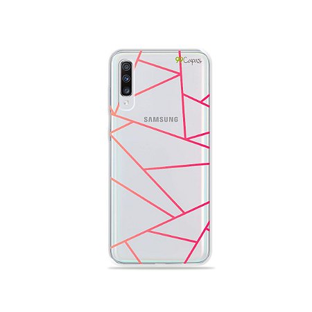Capinha (transparente) para Galaxy A70s - Abstrata