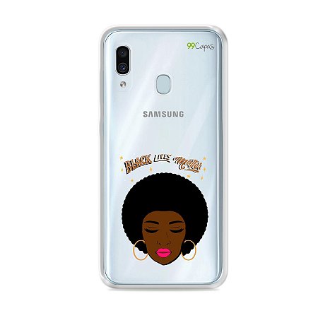 Capinha (transparente) para Galaxy A30 - Black Lives