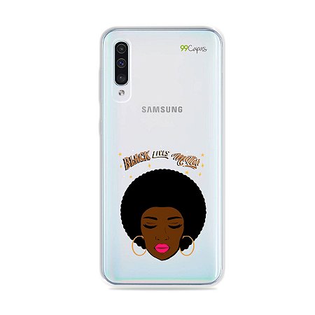 Capinha (transparente) para Galaxy A50 - Black Lives