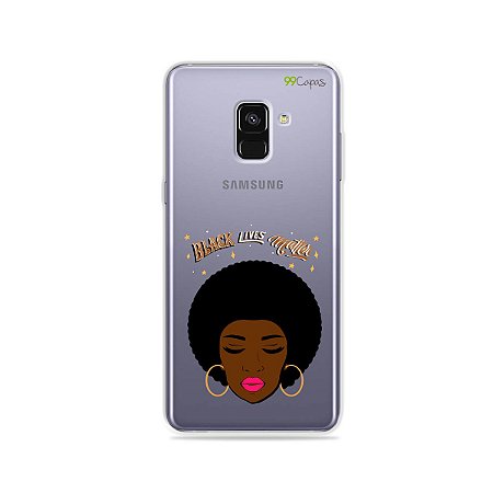 Capinha (transparente) para Galaxy A8 Plus - Black Lives