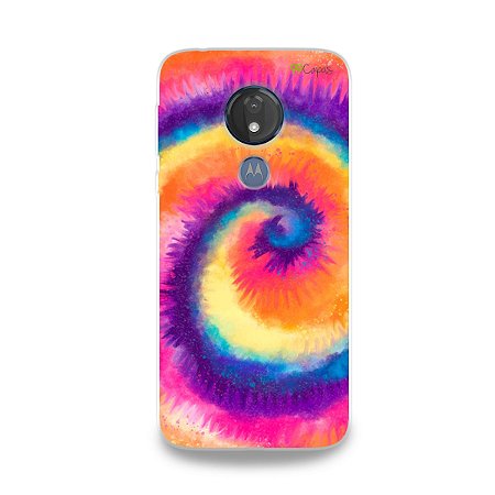 Capinha para Moto G7 Power - Tie Dye Roxo