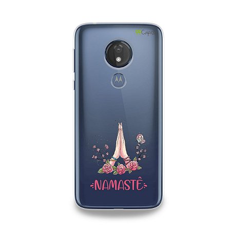 Capinha (transparente) para Moto G7 Power - Namastê