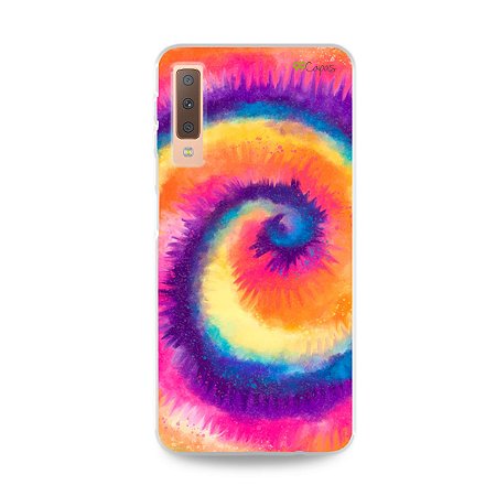 Capinha para Galaxy A7 2018  - Tie Dye Roxo