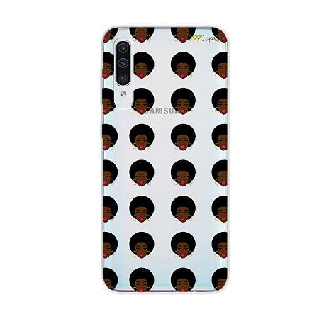 Capinha (transparente) para Galaxy A50s - Black Girl