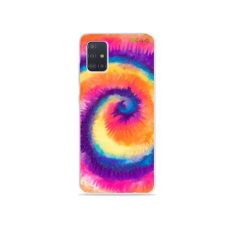 Capinha para Galaxy A51 - Tie Dye Roxo