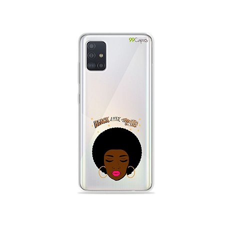 Capinha (transparente) para Galaxy A51 - Black Lives