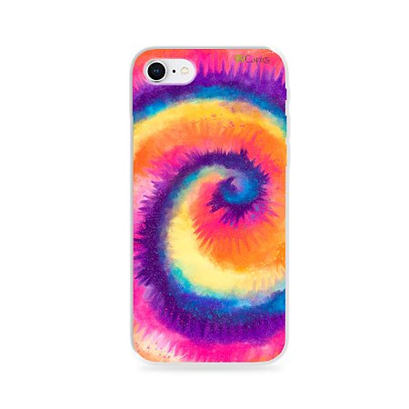 Capa para iPhone 8  - Tie Dye Roxo