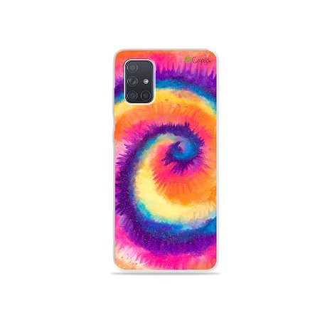 Capinha para Galaxy A71 - Tie Dye Roxo