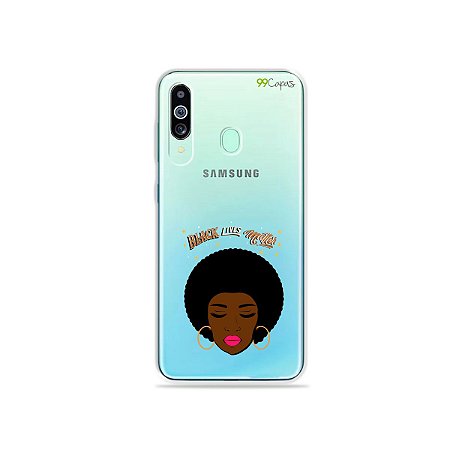 Capinha (transparente) para Galaxy M40 - Black Lives