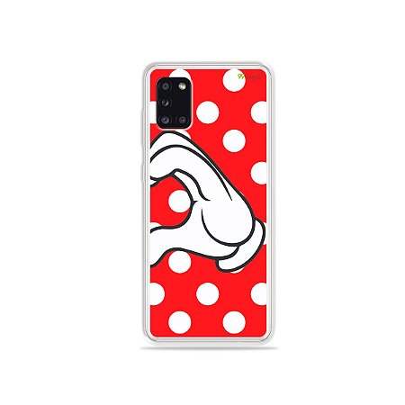 Capinha Coração Minnie para Galaxy A31