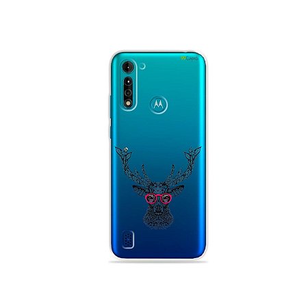 Capa (transparente) para Moto G8 Power Lite - Alce Hipster