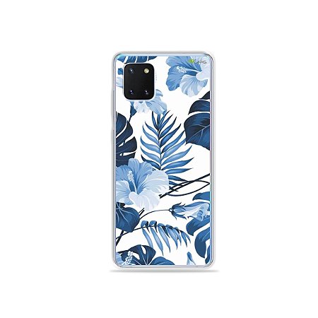 Capinha Flowers in Blue para Galaxy Note 10 Lite