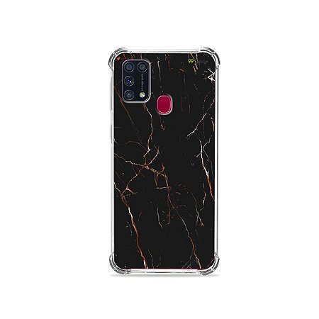 Capinha (transparente) para Galaxy M31 - Marble Black
