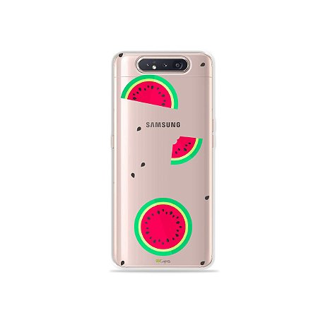 Capinha (Transparente) Melancias para Galaxy A80