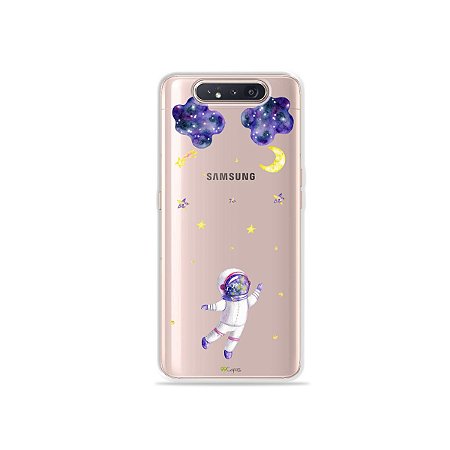 Capinha (Transparente) Astronauta Sonhador para Galaxy A80