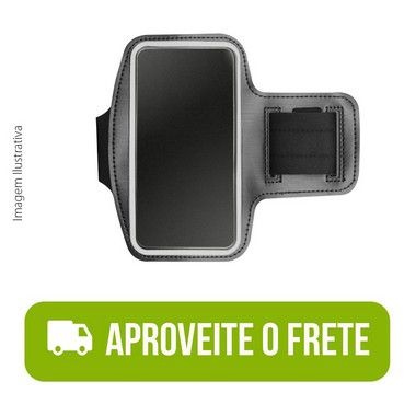 Braçadeira Esportiva Preta de Neoprene para Galaxy S10 Lite
