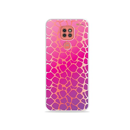 Capinha (Transparente) Animal Print Pink para Moto G9 Play