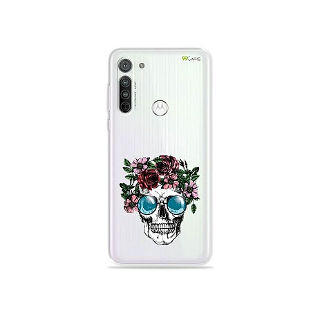 Capa (transparente) para Moto G8 - Caveira