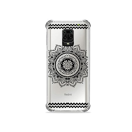 Capinha (Transparente) para Redmi Note 9 Pro - Mandala Preta