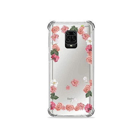 Capinha (Transparente) para Redmi Note 9S - Pink Roses