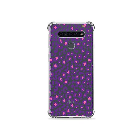 Capinha (Transparente) para LG K41s - Animal Print Purple