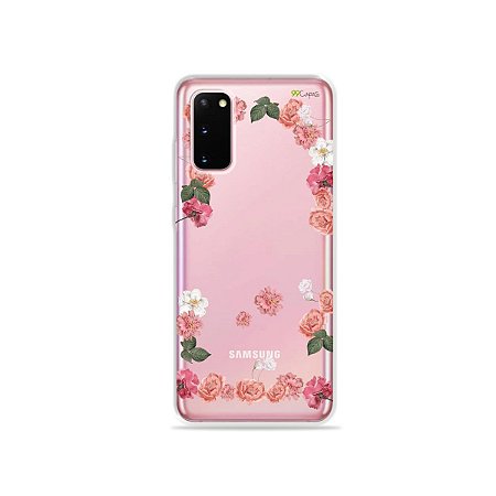 Capinha (Transparente) para Galaxy S20 - Pink Roses