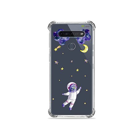 Capinha (Transparente) para LG K51s - Astronauta Sonhador