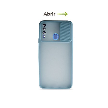 Capinha Soft Azul com proteção de câmera para Galaxy A20s  - 99Capas