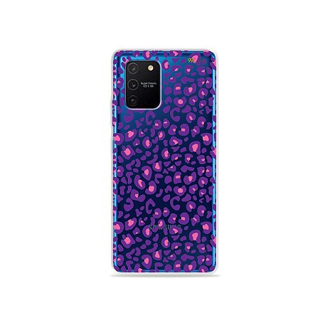 Capa (Transparente) para Galaxy S10 Lite - Animal Print Purple