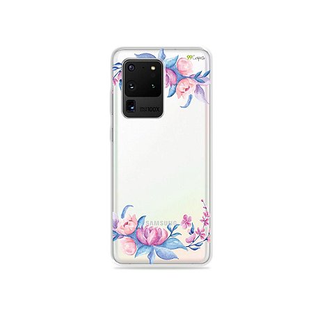 Capa (Transparente) para Galaxy S20 Ultra - Bromélias