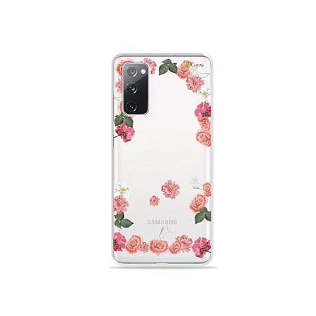 Capa (Transparente) para Galaxy S20 FE - Pink Roses