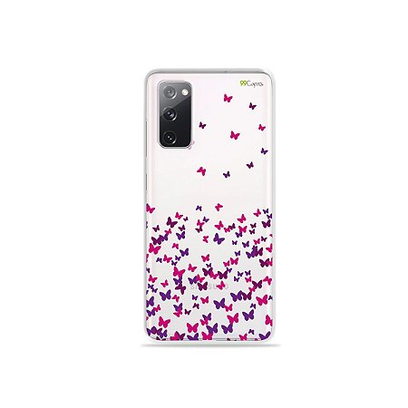 Capa (Transparente) para Galaxy S20 FE - Borboletas Flutuantes