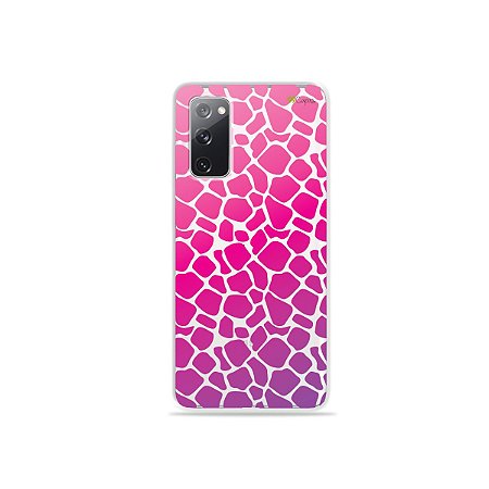 Capa (Transparente) para Galaxy S20 FE - Animal Print Pink